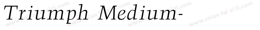 Triumph Medium字体转换
